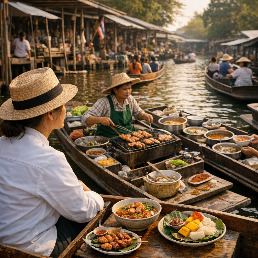 Les meilleurs marchés flottants autour de Bangkok, vus par une cheffe: où l’on mange vraiment bien