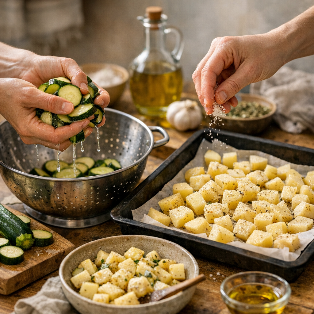 Les bons gestes pour éviter des courgettes aqueuses et des pommes de terre molles