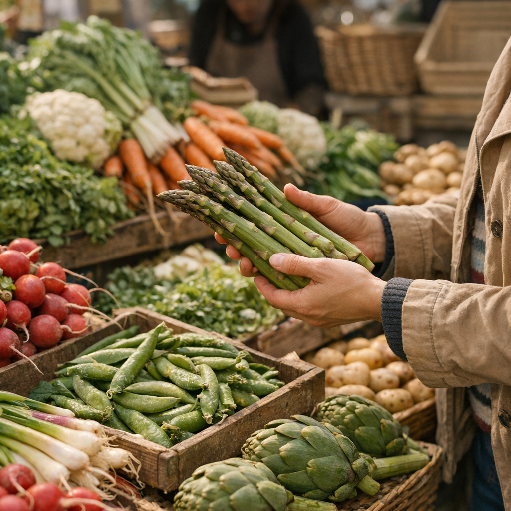 Comment reconnaître de bons légumes d’avril sur l’étal
