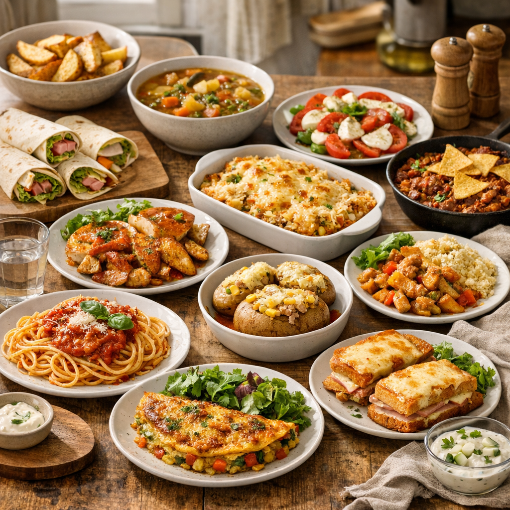 10 idées de recettes faciles à petit budget pour le soir ou le midi