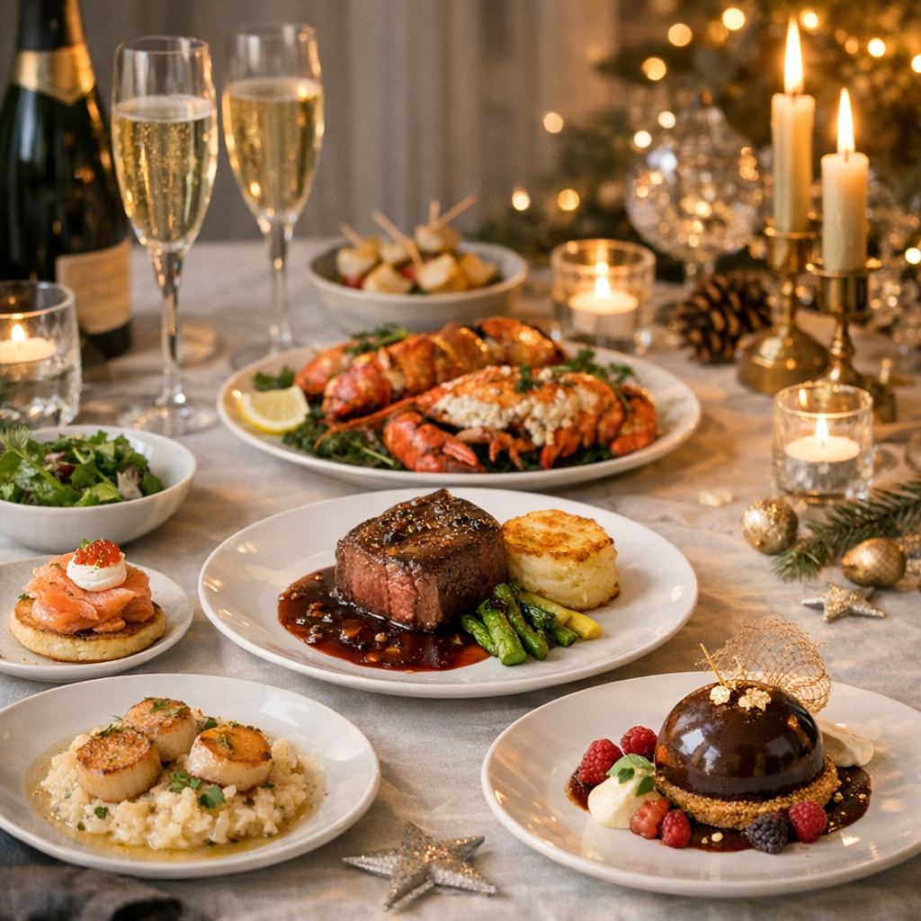 Un menu Saint-Sylvestre 2022 complet, chic et faisable à la maison