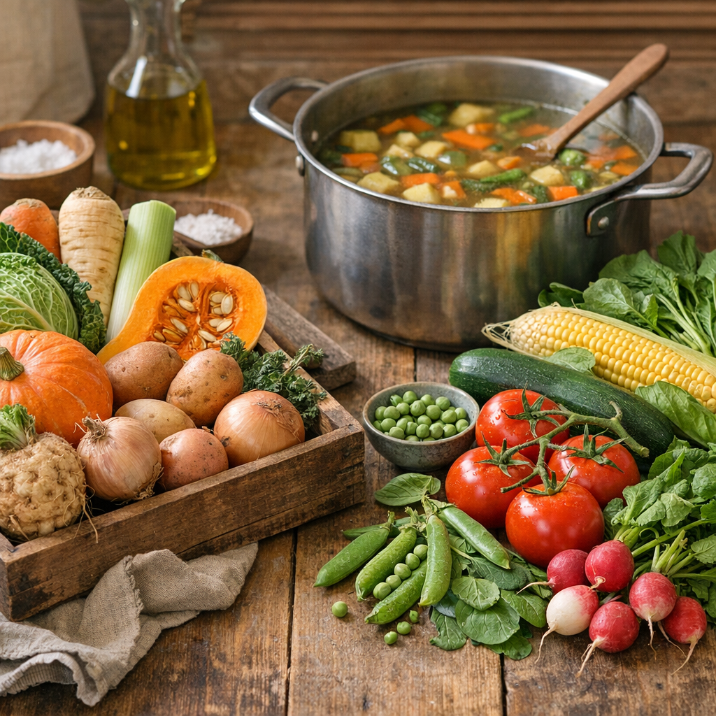 Quels légumes mettre dans une soupe de légumes selon la saison ?