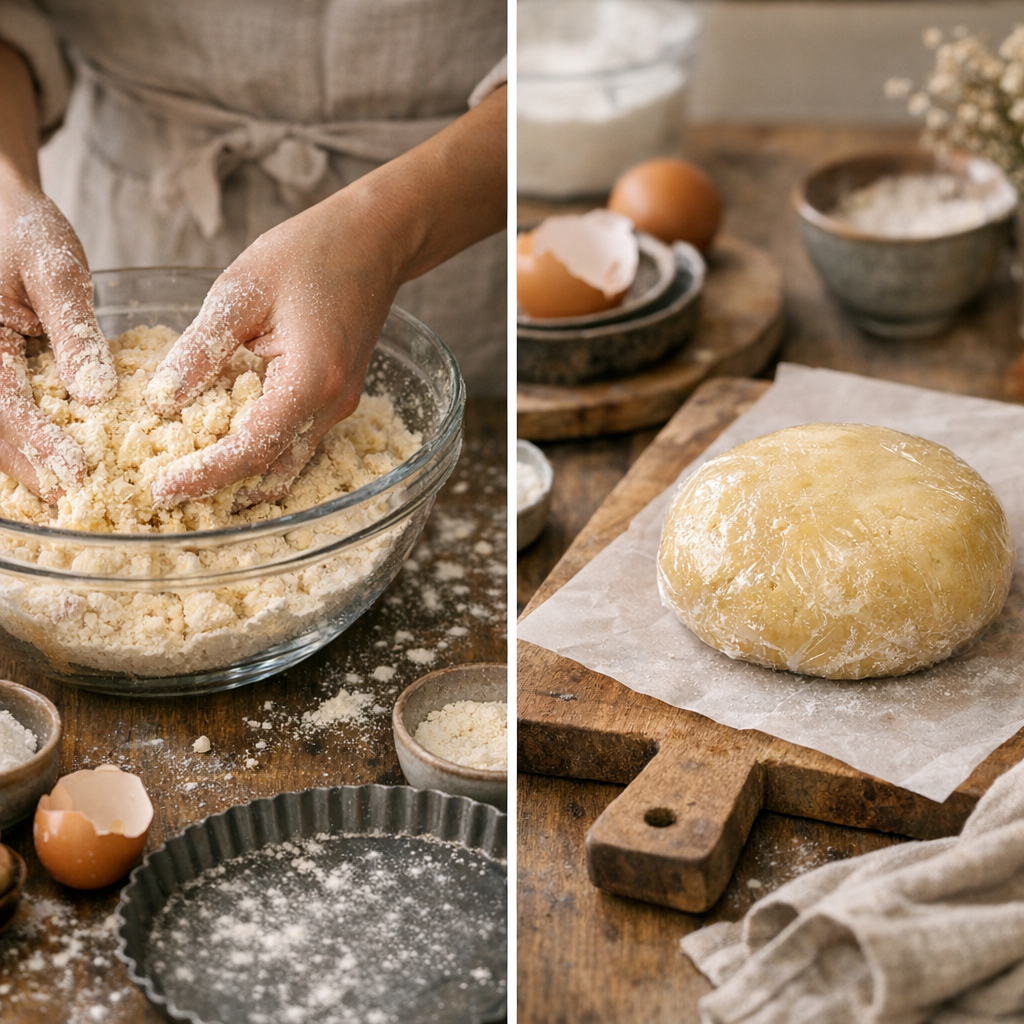 La recette de pâte à tarte sucrée maison, avec les bons gestes du sablage au repos