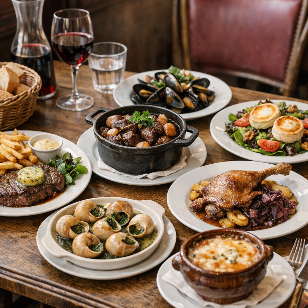 Les plats typiques qu’on attend dans un bistrot français