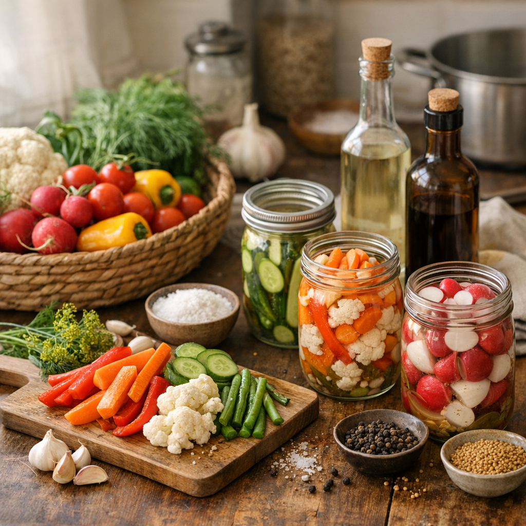 Quels légumes choisir, quel vinaigre utiliser et combien de temps les conserver