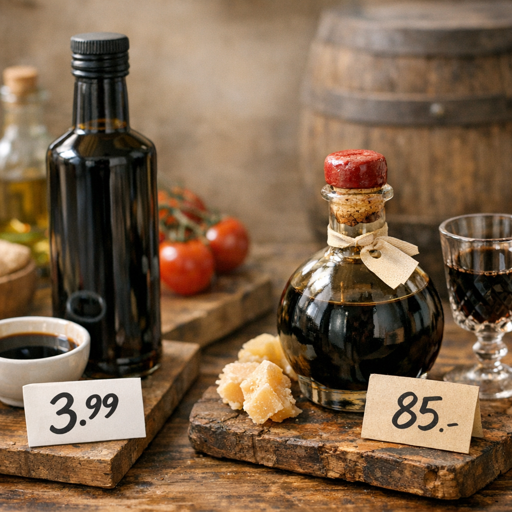 Pourquoi les prix varient-ils autant entre un balsamique de supermarché et un traditionnel de Modène ?