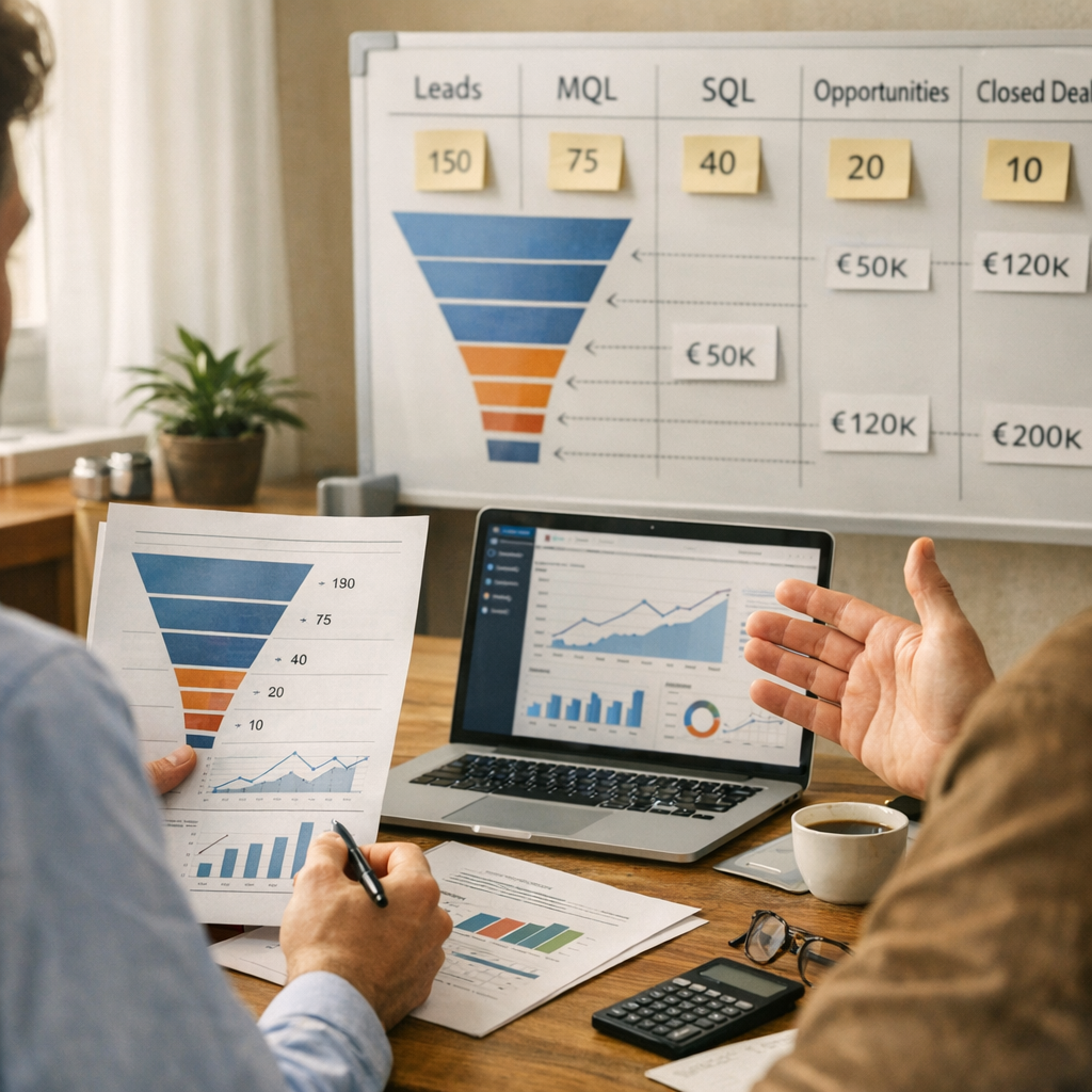 Du MQL au pipeline : un modèle chiffré pour piloter la stratégie digitale B2B