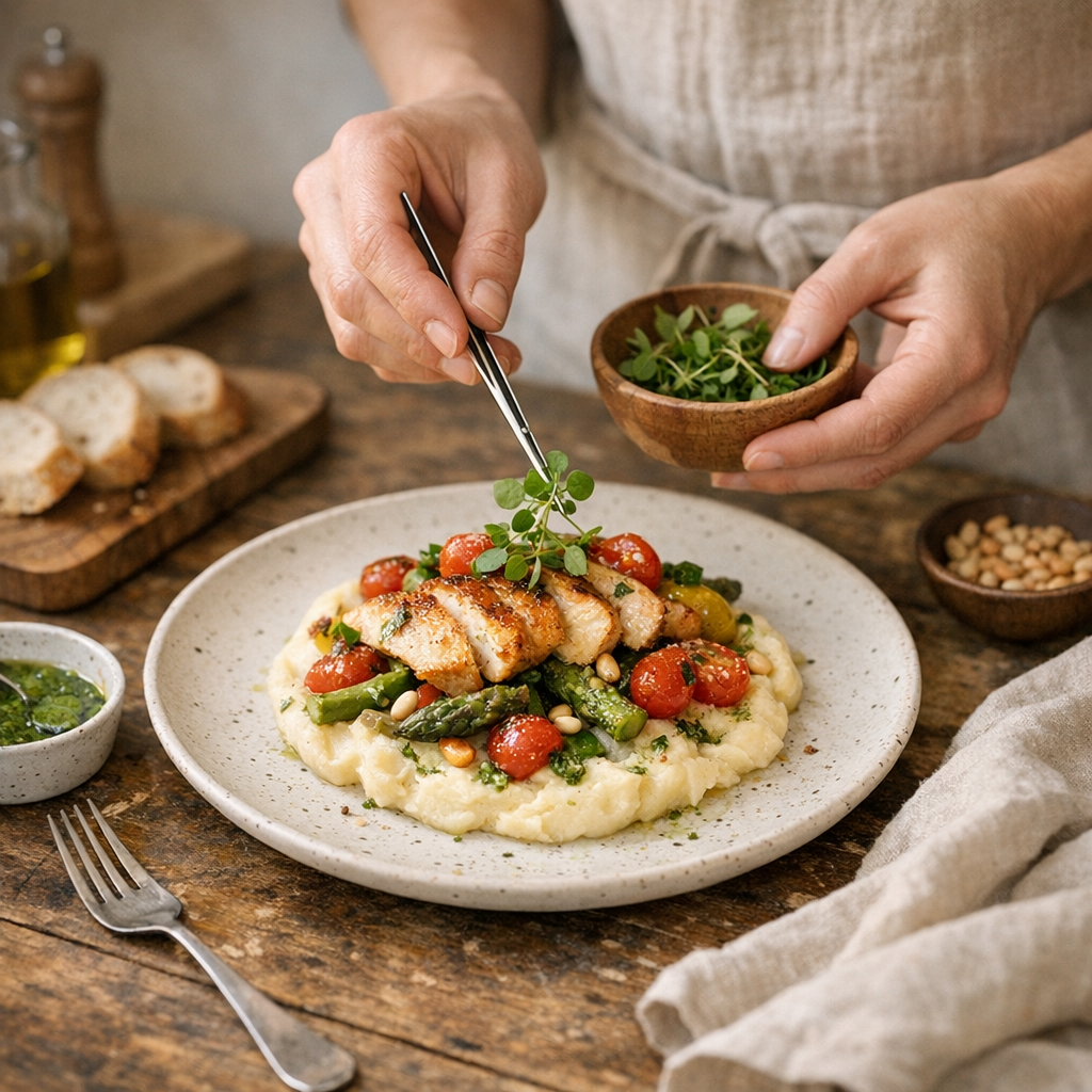 Comment faire une belle présentation d’assiette sans singer un restaurant étoilé