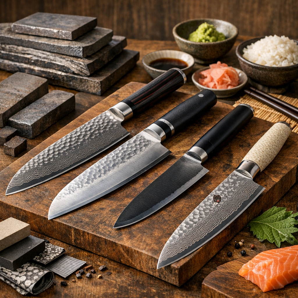Aciers, formes et fabrication : ce que racontent vraiment VG10, damas, Wasabi Black, Shun ou Miyabi