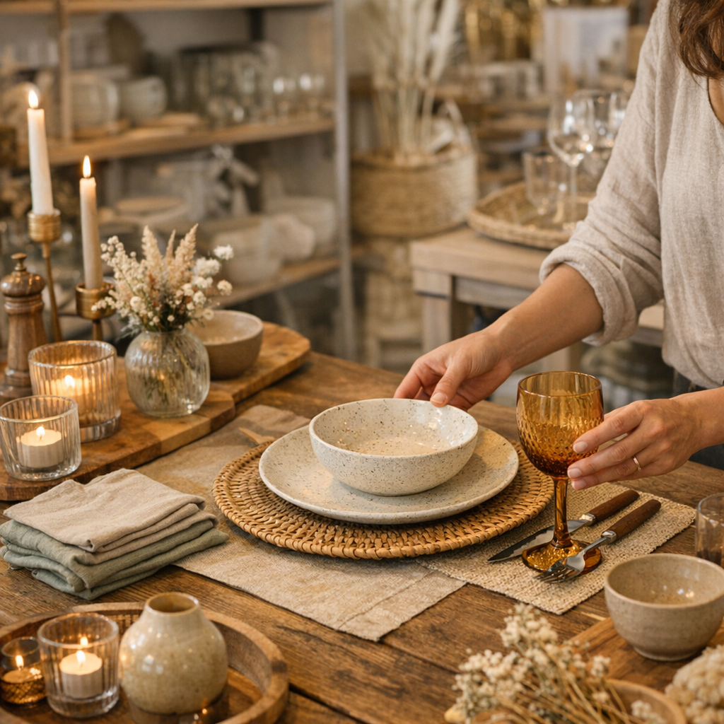 En magasin, composer sa table par assemblage visuel progressif