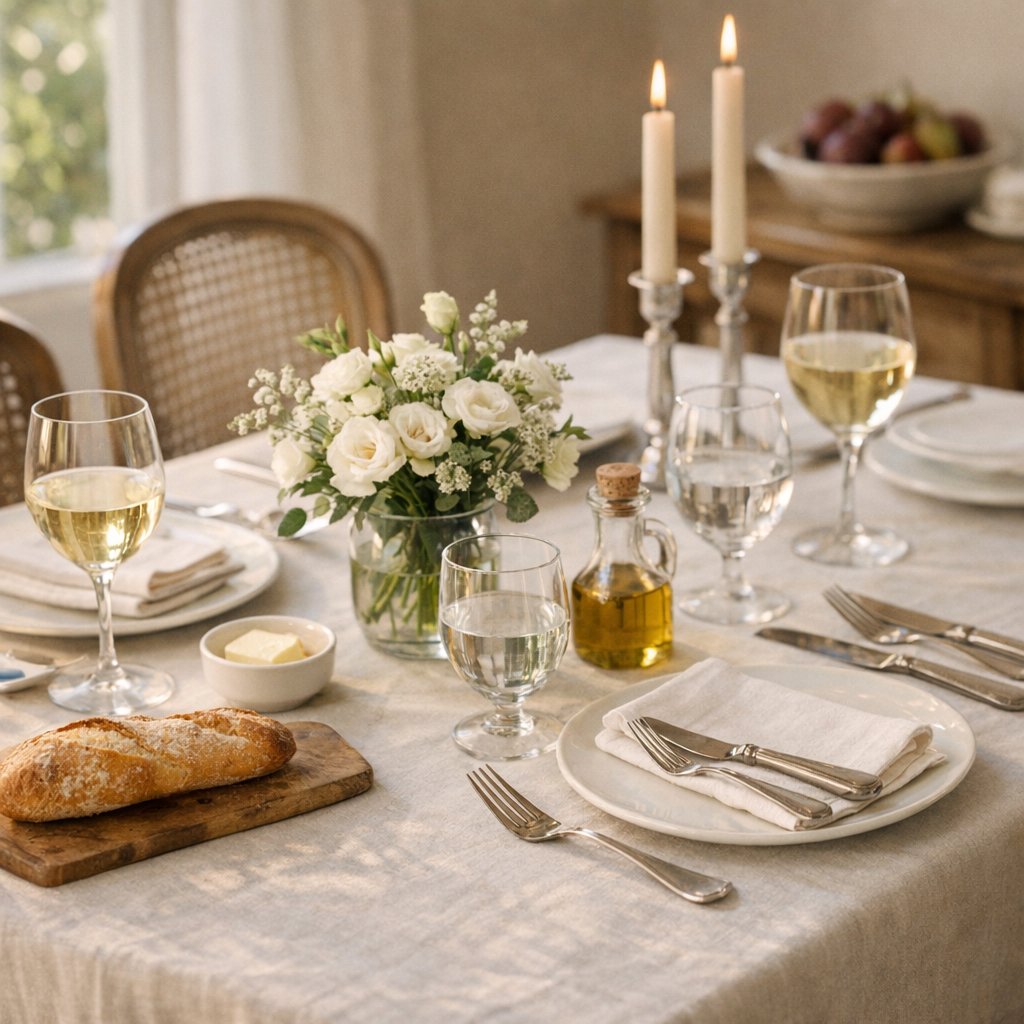 Comment dresser une table à la française sans la surcharger