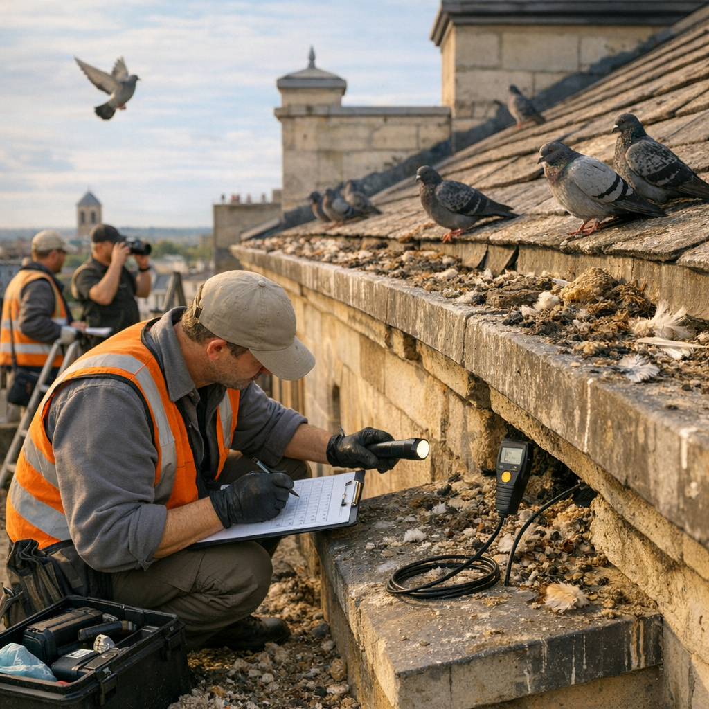 Comment se déroule un diagnostic complet avant une dépigeonnisation