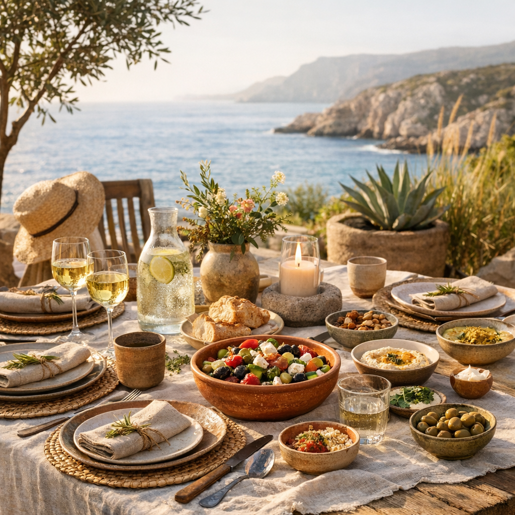 La palette idéale : soleil doux, terre, mer et végétal