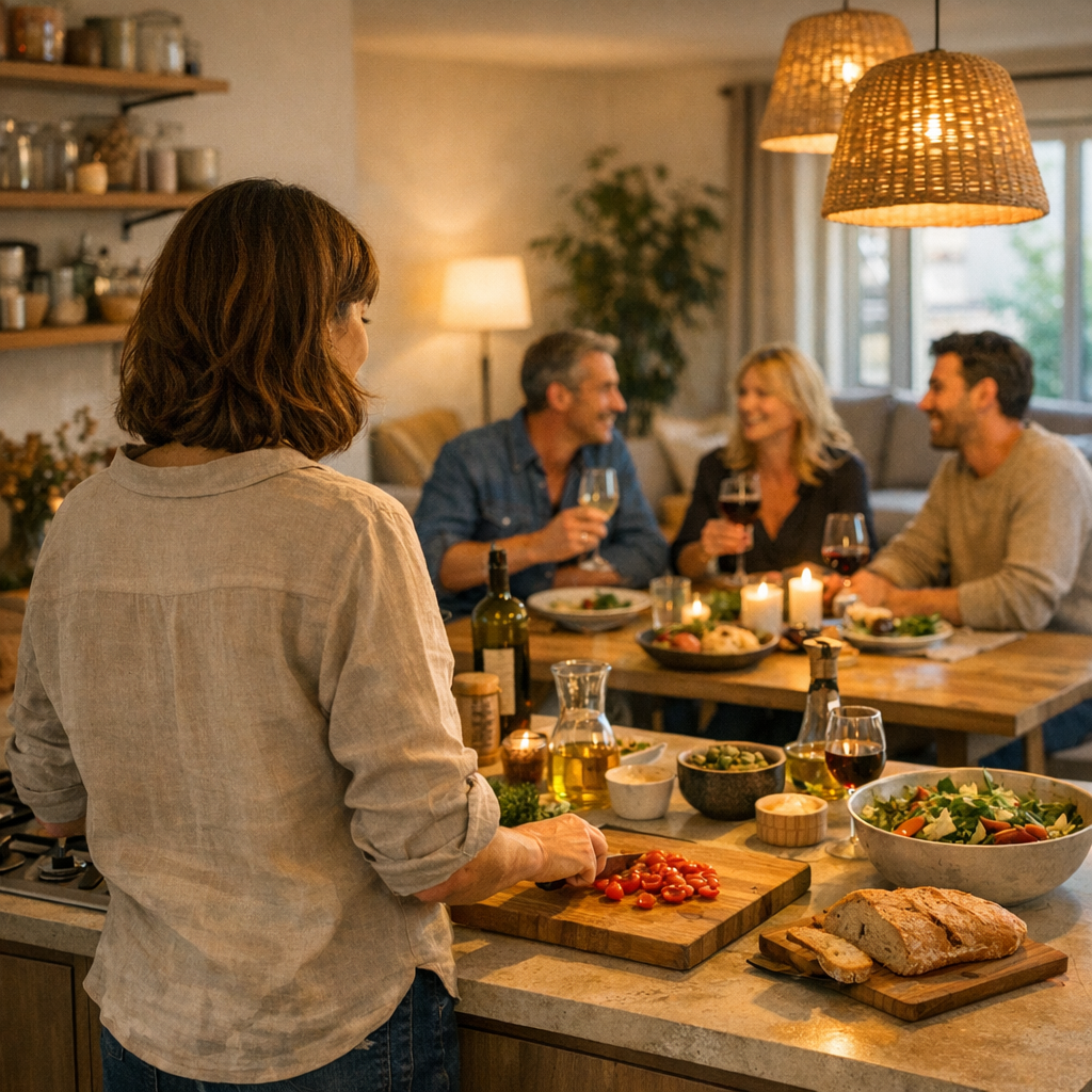 Organiser la cuisine pour ne pas cuisiner dos aux invités