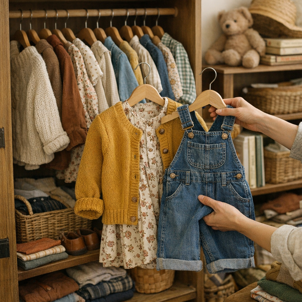 Comment garder un style vintage en seconde main pour enfant sans transformer l’armoire en collection de pièces adorables
