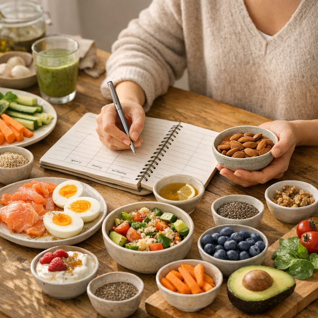 Comment organiser concrètement ses repas pour la peau sans tomber dans la logique du superaliment unique ?