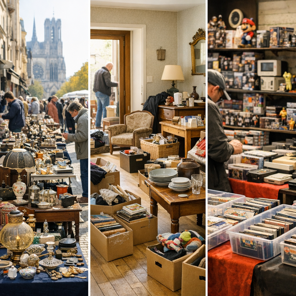 Trois formats à distinguer à Reims en 2021 : brocante de rue, vide-maison et brocante geek