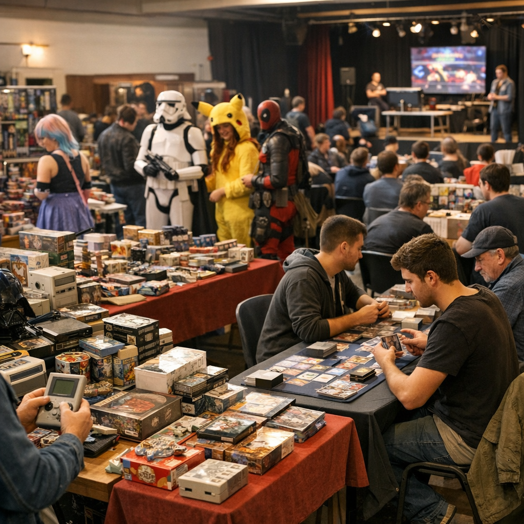 Une brocante du geek, est-ce surtout un vide-grenier de particuliers ou un mini-salon avec animations, TCG et cosplay ?