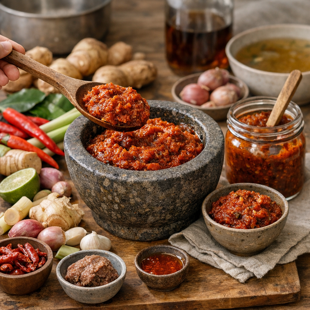 Comment faire une pâte tom yum maison pour sauces, soupes et bouillons