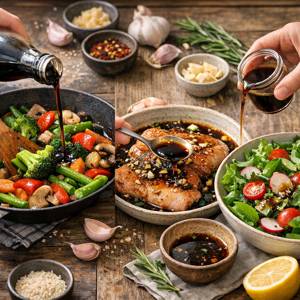 Comment utiliser la sauce soja salée dans les légumes, marinades et vinaigrettes