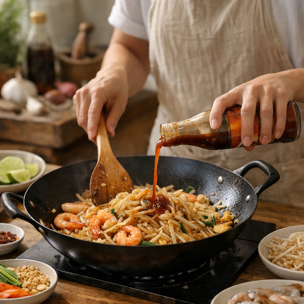 Comment cuisiner un pad thaï avec une sauce pad thaï toute prête ?