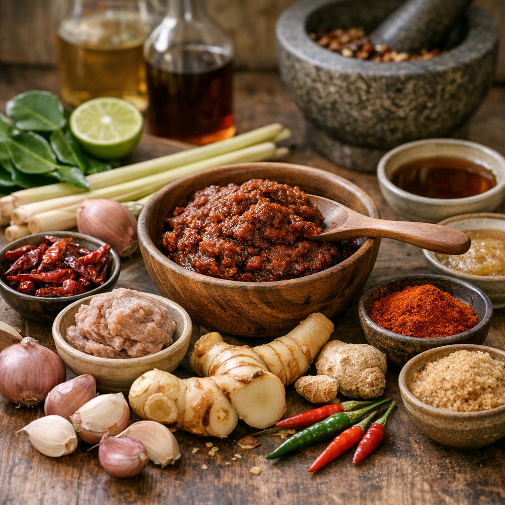 Ingrédients : ce qui fait vraiment une pâte Tom Yum