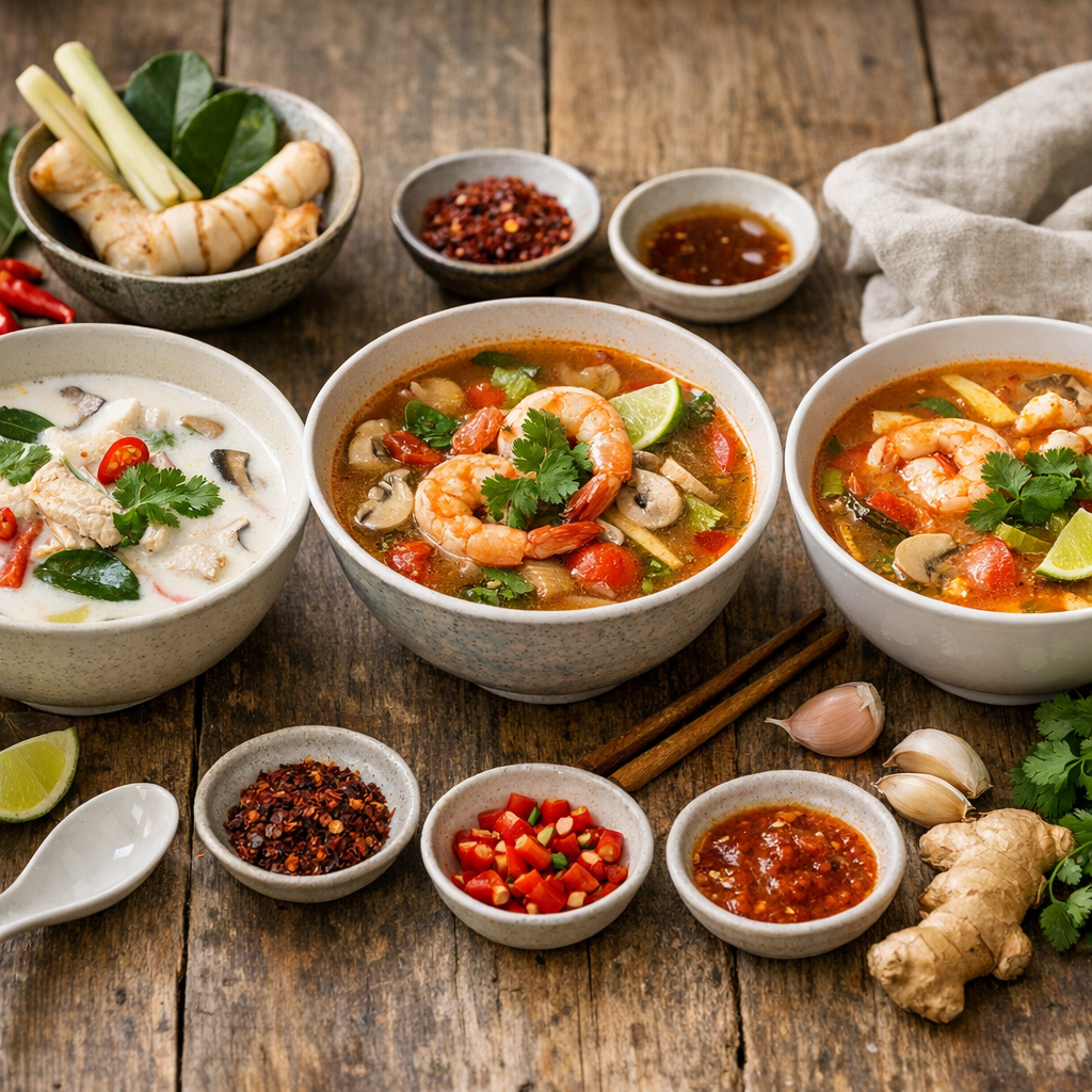 Tom kha vs tom yum vs versions occidentalisées : comparaison sensorielle pour ne plus les confondre