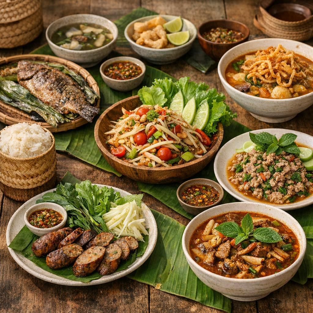 Cuisine laotienne ou nord-thaïe : les recoupements à connaître sans tout confondre