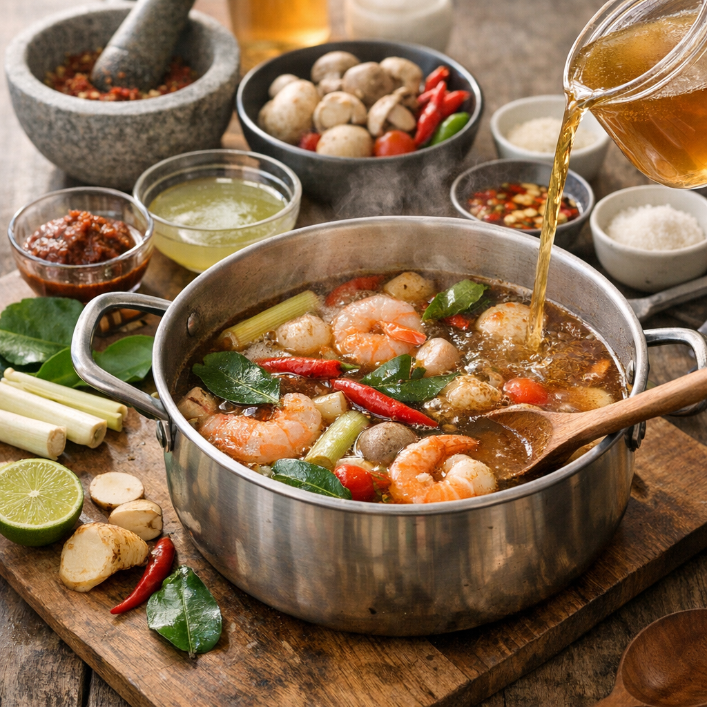 Comment faire un bouillon Tom Yum ?