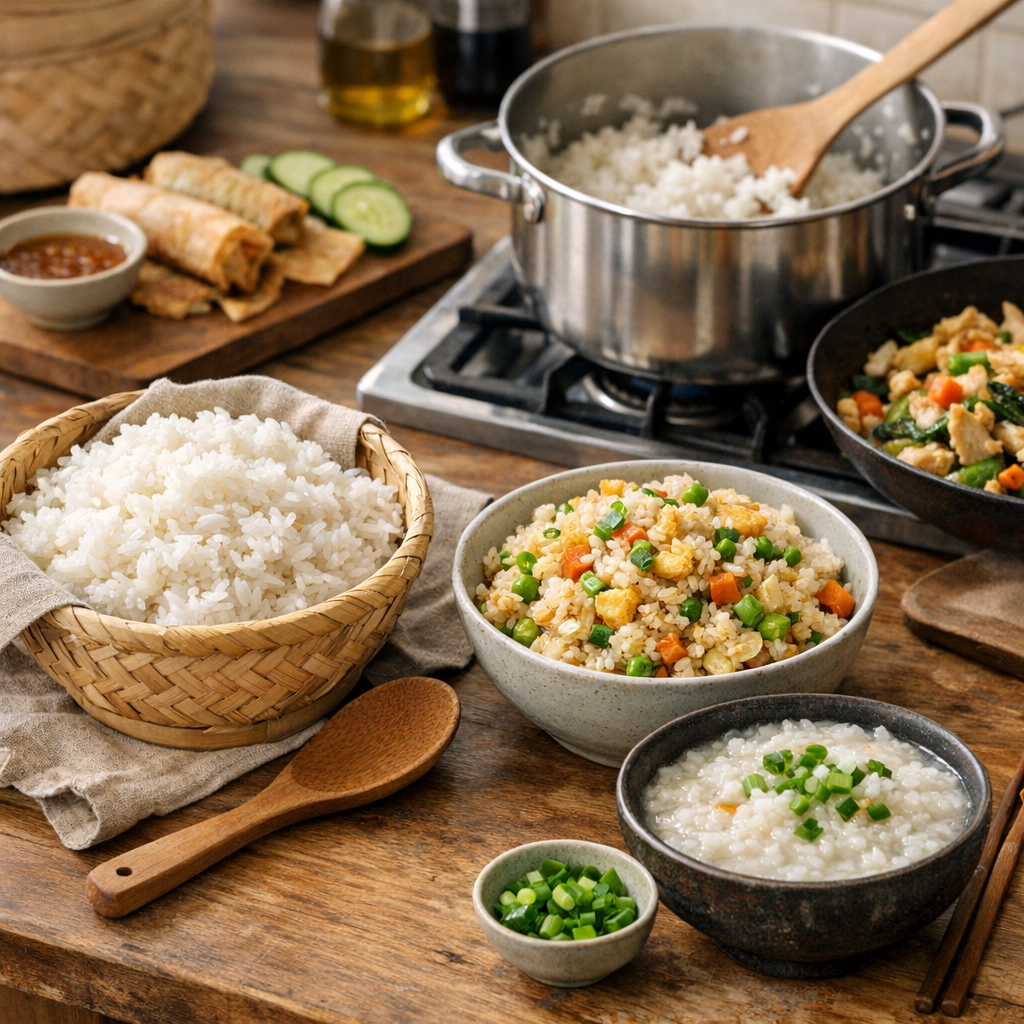 Préparation : la bonne cuisson du riz thaï pour 3 usages concrets