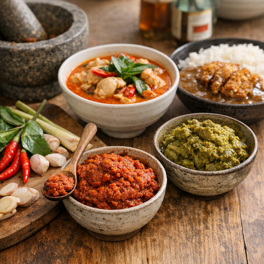 Le réflexe thaï : curry rouge et curry vert ne se construisent pas comme un curry japonais