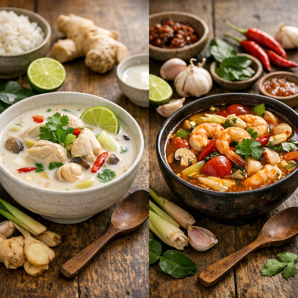 Tom Kha Gai vs Tom Yum : pourquoi la confusion fausse le jugement nutritionnel