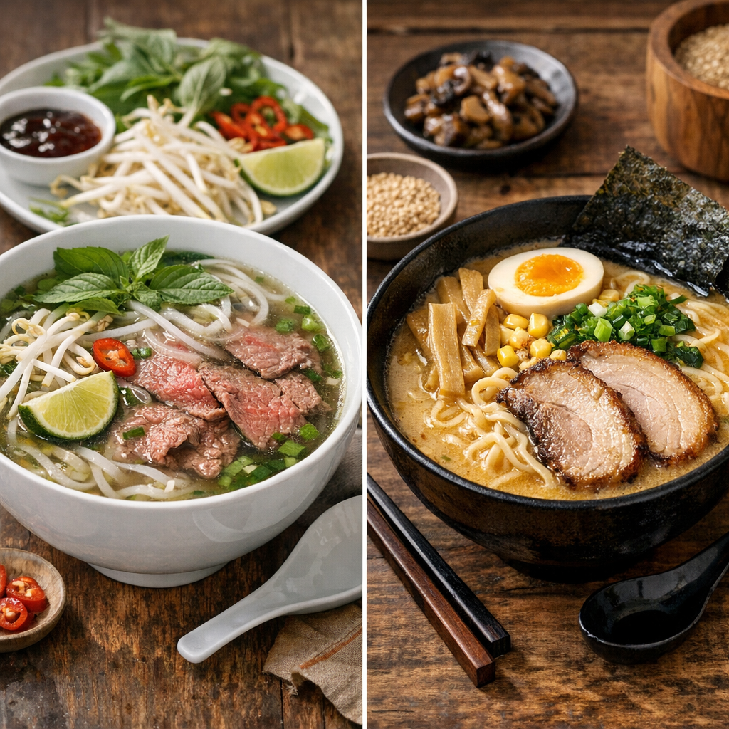 Pourquoi il ne faut pas confondre le bouillon pho avec celui du rāmen