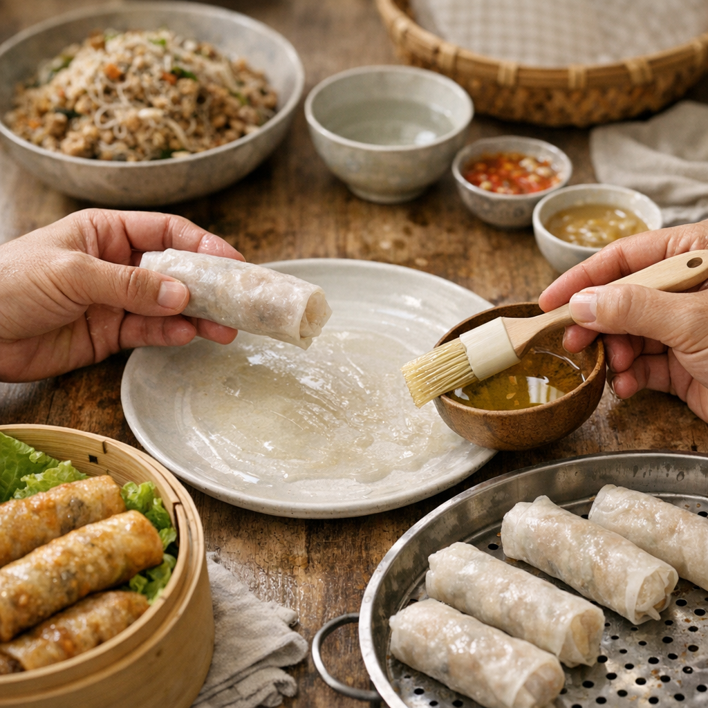 Comment faire pour que les nems ne collent pas ?