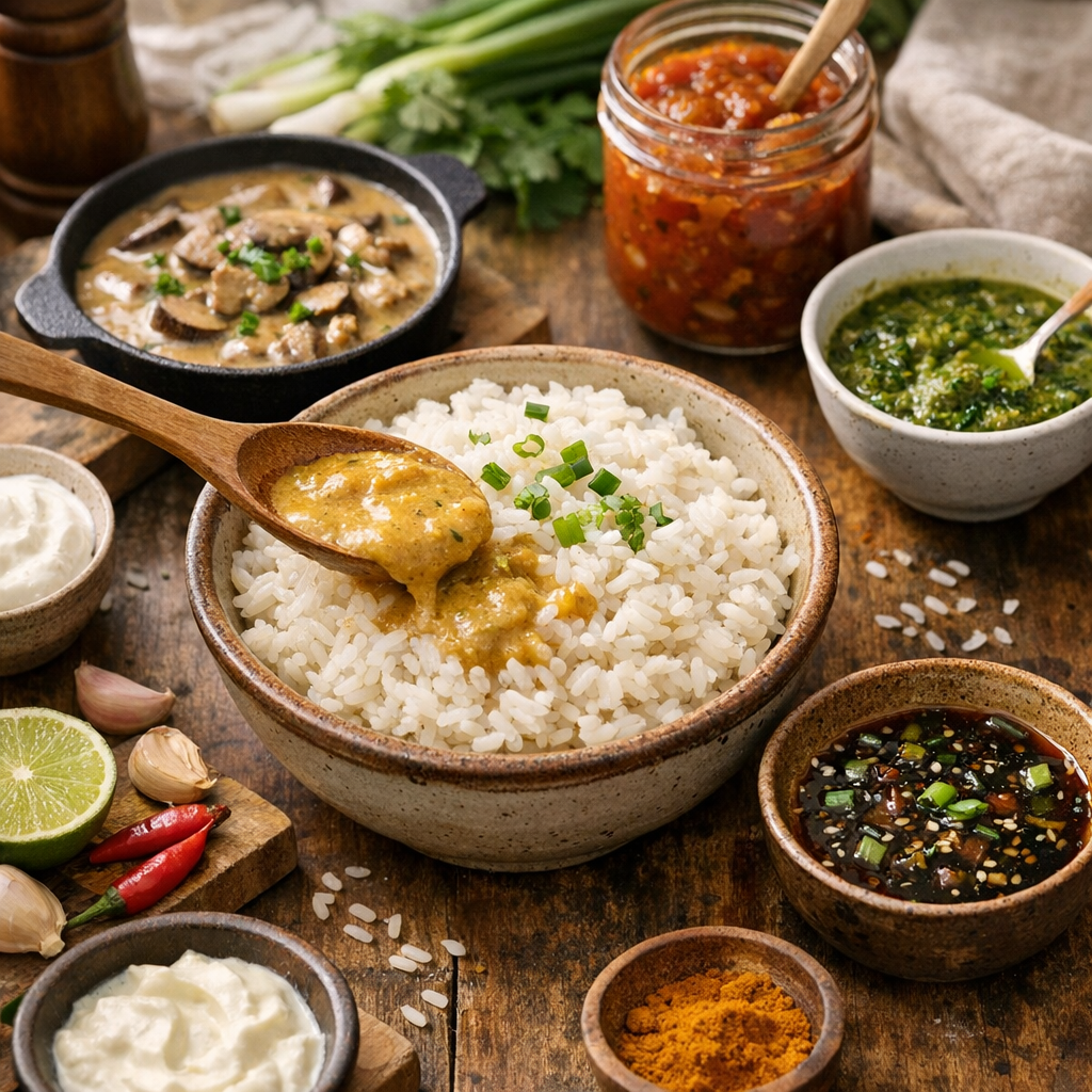 Quelle sauce faire avec du riz