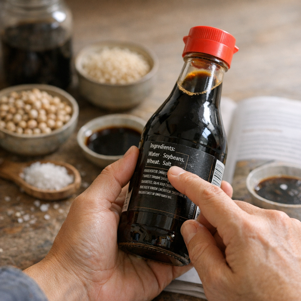Comment lire une bouteille pour savoir si c'est une vraie sauce soja fermentée