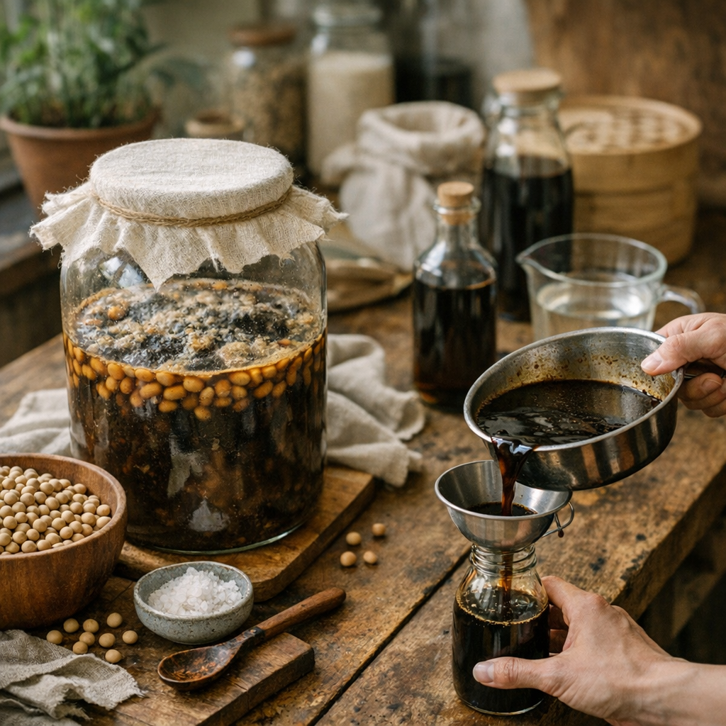 Ce qu'on peut vraiment fabriquer à la maison: shoyu fermenté ou sauce soja sucrée