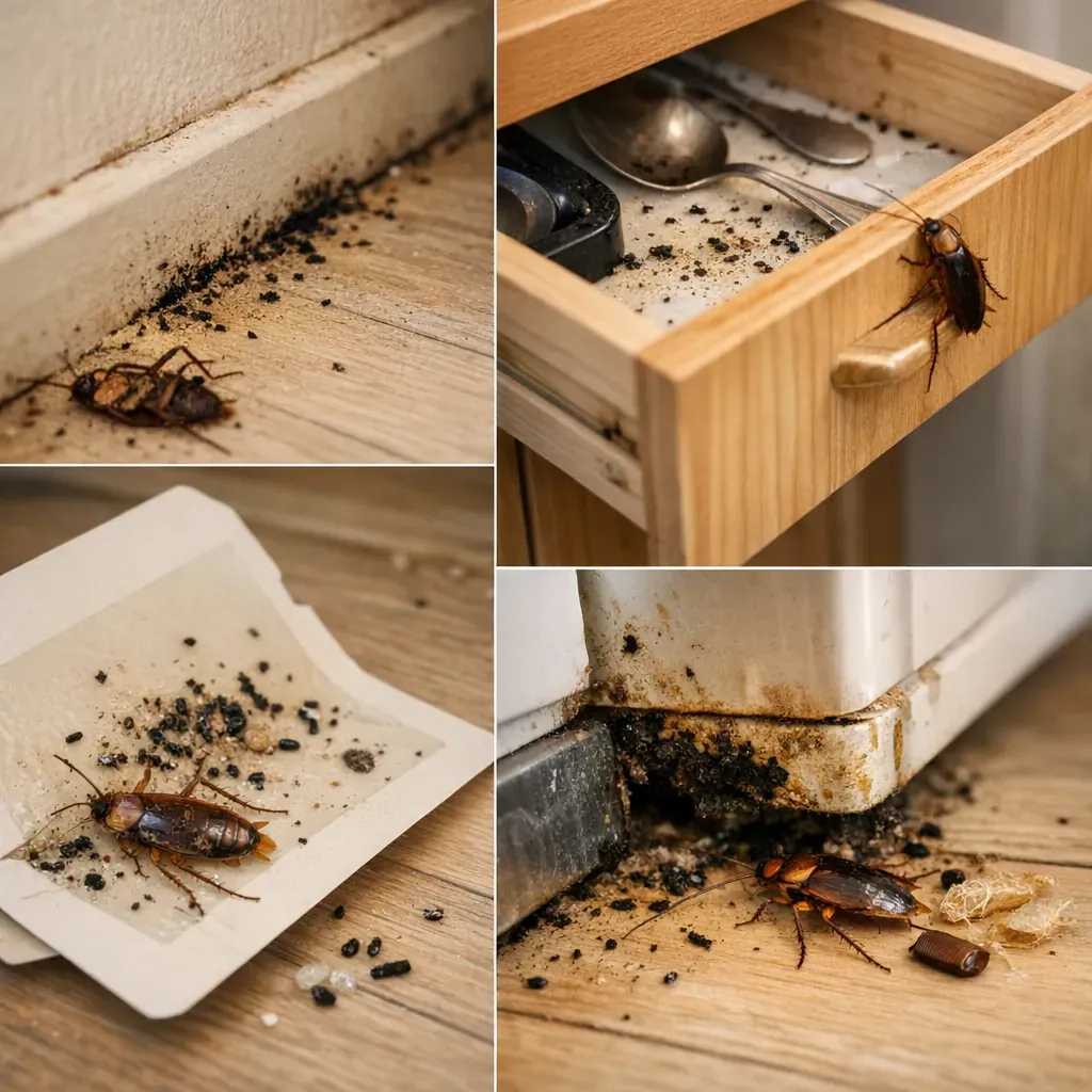 Où trouver les déjections de cafards et quels signes de présence confirment l'infestation
