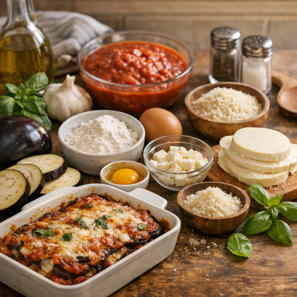 Ingrédients : ce qui donne une parmigiana qui se tient
