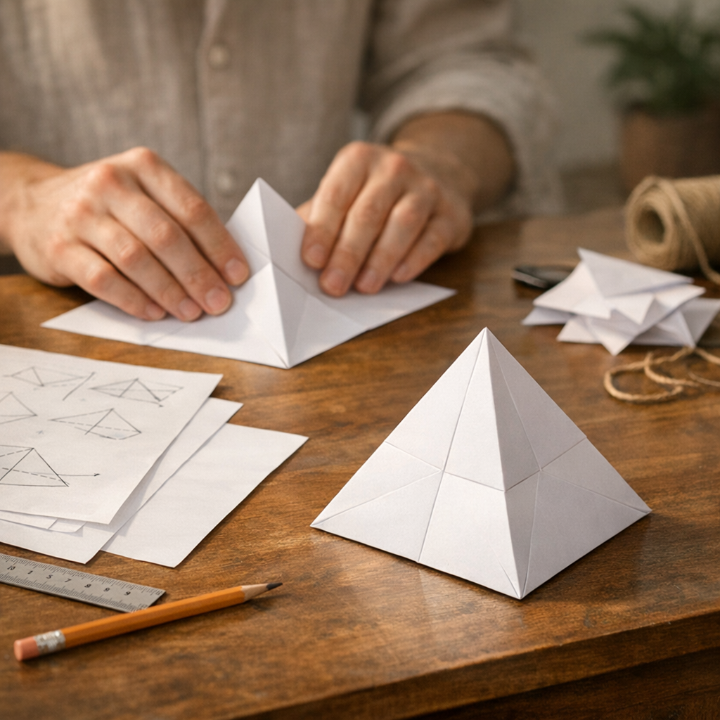 Comment faire une pyramide avec une feuille A4 ?