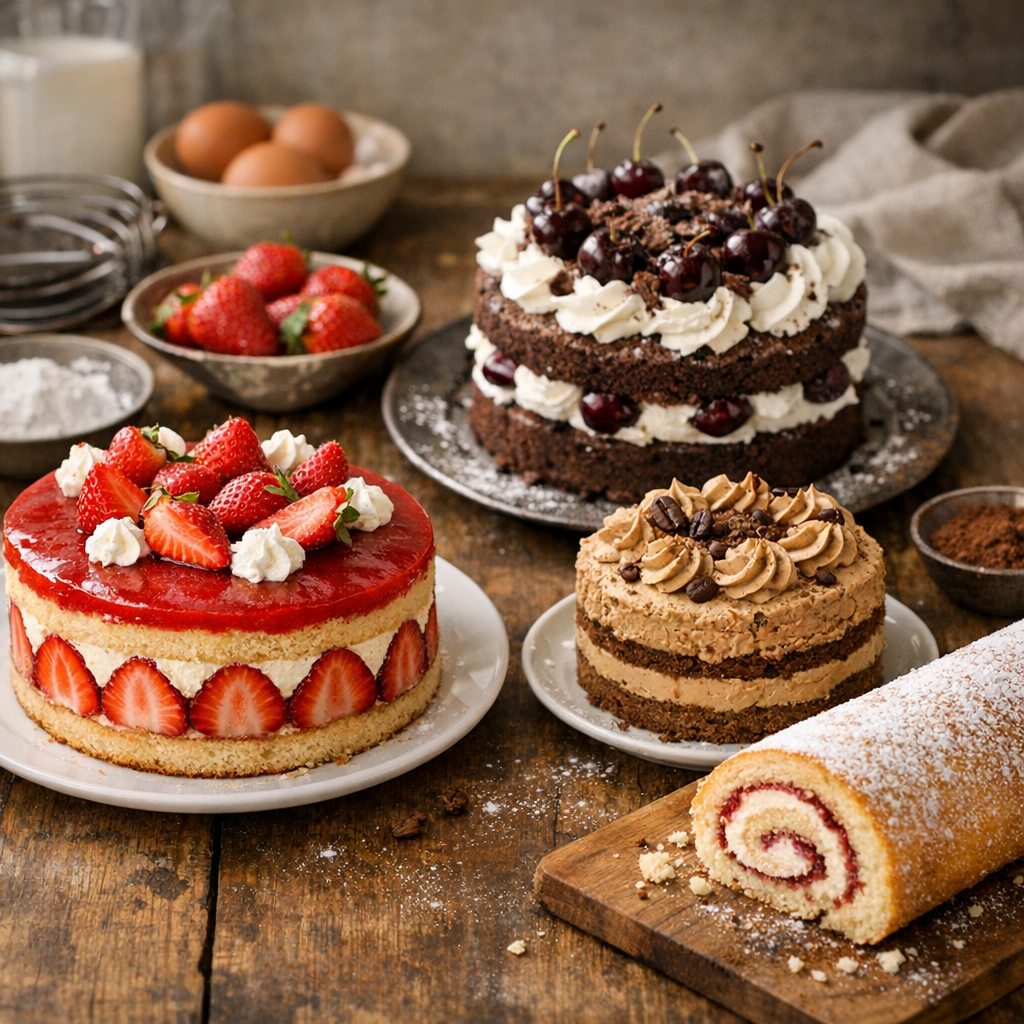 Fraisier, moka, Forêt-noire, roulé : comment ajuster la même base selon le gâteau