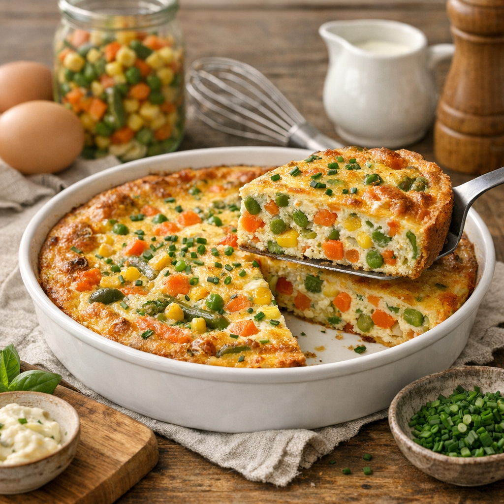 Comment réussir une quiche à la macédoine de légumes sans pâte sans qu’elle rende de l’eau ?