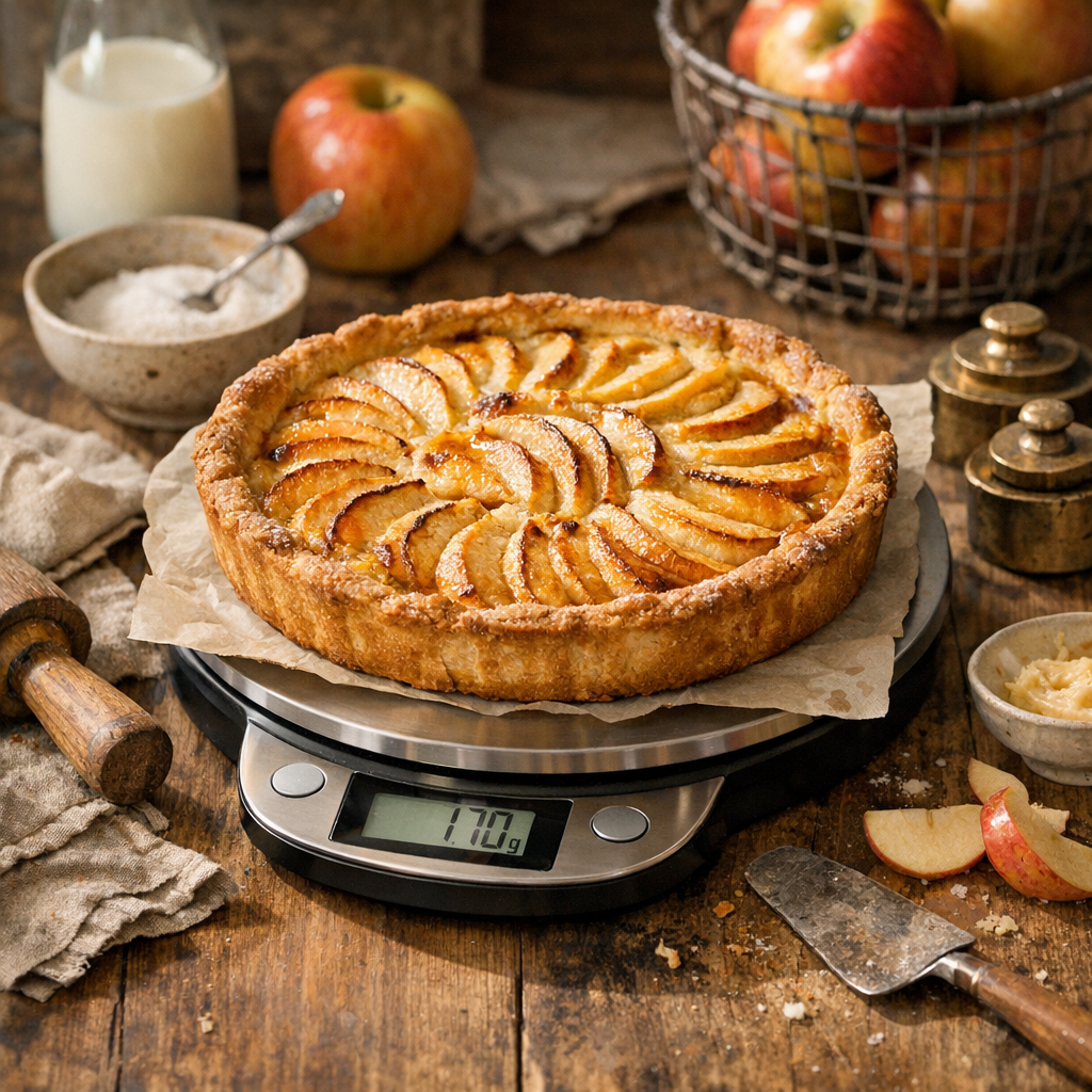 Quel est le poids d’une tarte aux pommes ?